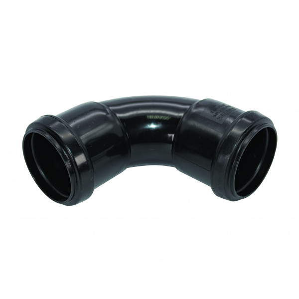 Floplast 40mm - 1½in 87.5 ° Swept Bend Push Fit - Black (WP15B)