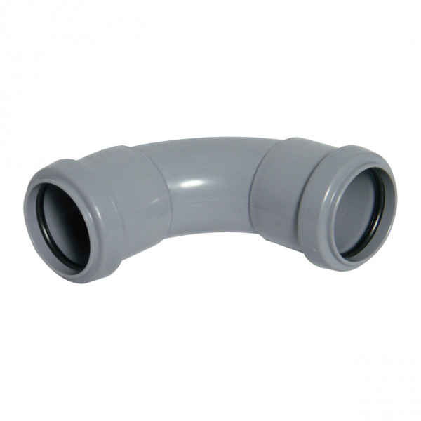 Floplast 40mm - 1½in 87.5 ° Swept Bend Push Fit - Grey (WP15G)