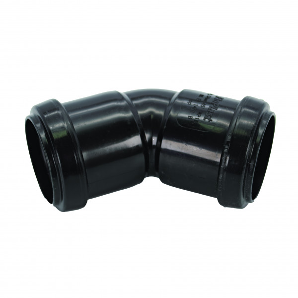Floplast 32mm - 1¼in 45 ° Obtuse Bend Push Fit - Black (WP18B)