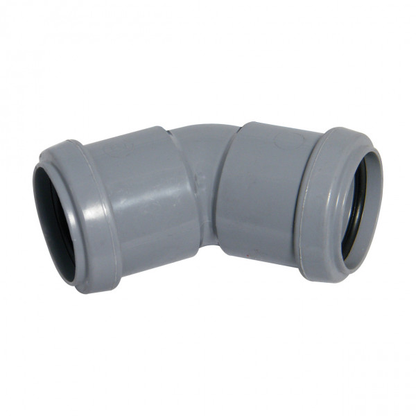 Floplast 40mm - 1½in 45 ° Obtuse Bend Push Fit - Grey (WP19G)