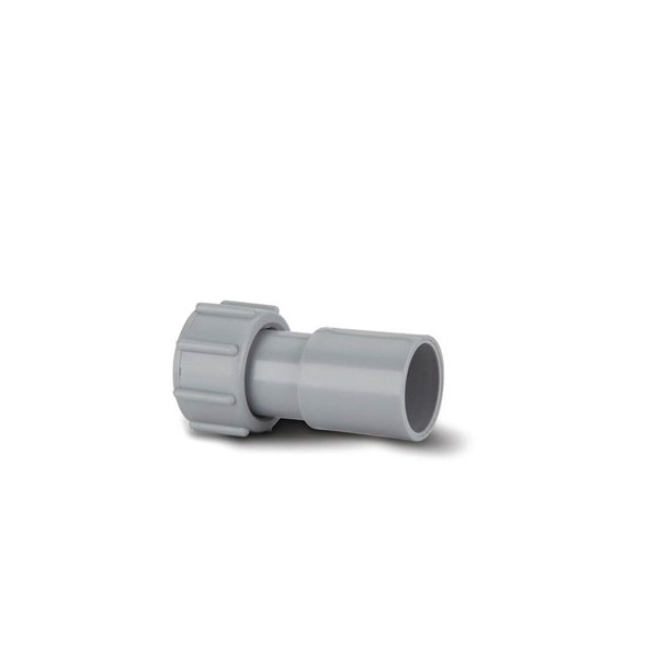 Polypipe Pushfit Overflow Straight Adaptor - Grey (VP47G)