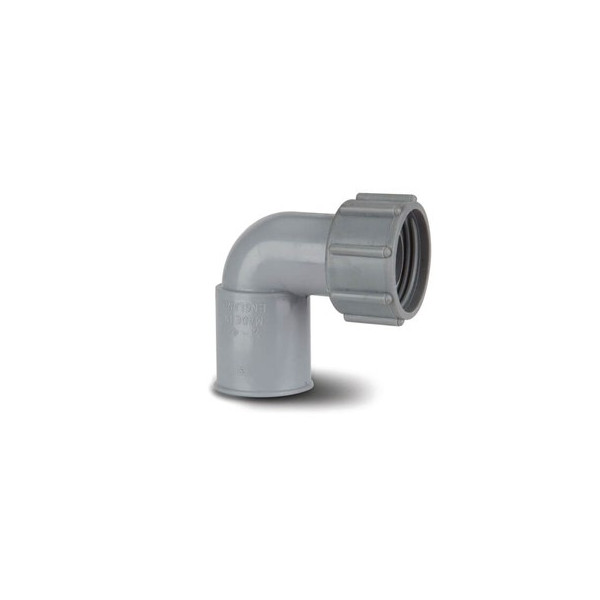Polypipe Pushfit Overflow Bent Adaptor - Grey (VP48G)
