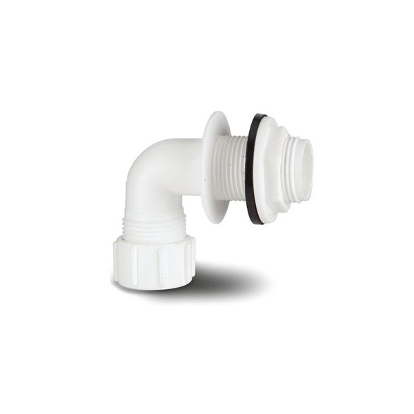 Polypipe Pushfit Overflow Bent Tank Connector Whi (VP50W)