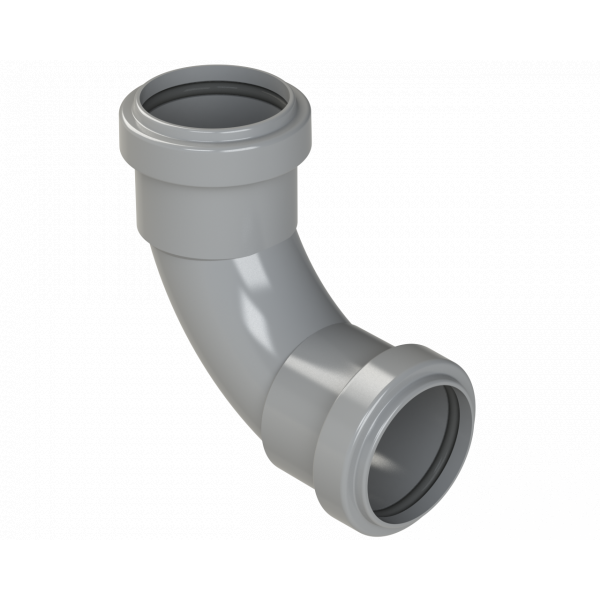 Polypipe Pushfit Swept Bend 91.25DEG 40mm - Grey (WP14G)