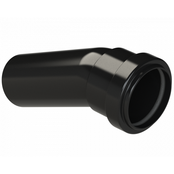 Polypipe Pushfit Soil Boss Bend 157.5D 40mm - Black (WP20B)