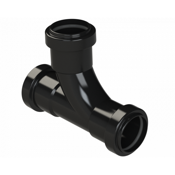 Polypipe Pushfit Swept Tee 91.25DEG 32mm - Black (WP21B)