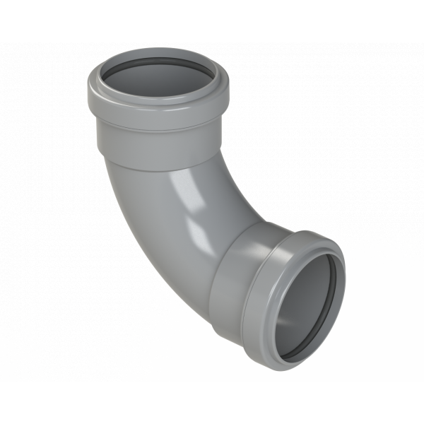 Polypipe Pushfit Swept Bend 91.25DEG 50mm - Grey (WP52G)