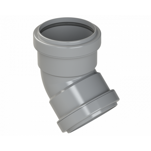 Polypipe Pushfit Obtuse Bend 45DEG 50mm - Grey (WP54G)