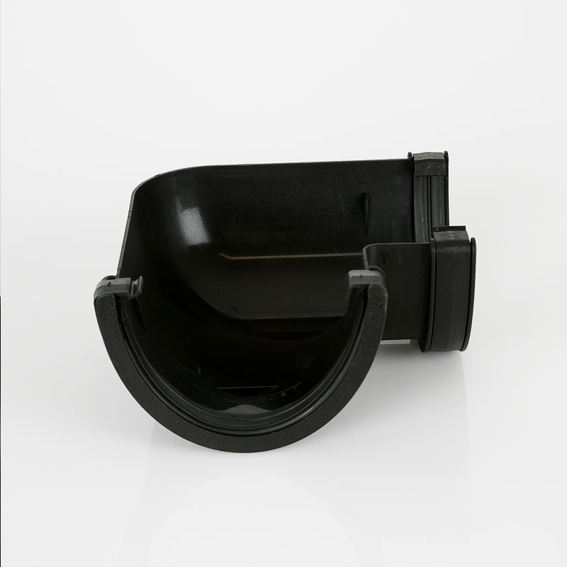 Brett Martin Cascade 170mm 90° Degree Gutter Angle Cast Iron Style - Black (BR098CI)