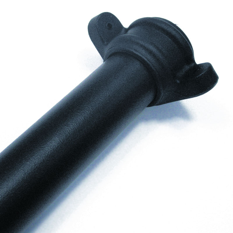 Brett Martin Cascade Corner Round 68mm 2.5M Pipe Cast Iron Style - Black (BR2525LCI)