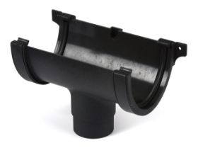 Brett Martin Cascade Deepflow 115mm Run Outlet Cast Iron Style - Black (BR075CI)