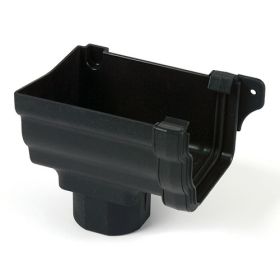Brett Martin Cascade Ogee 106mm Stop End Outlet Left Hand Cast Iron Style - Black