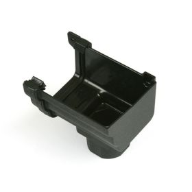 Brett Martin Cascade Ogee 106mm Stop End Outlet Right Hand Cast Iron Style - Black