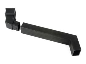 Brett Martin Cascade Rectangular 100mm x 75mm Adjust Front Offset Cast Iron Style - Black (BR8000CI)