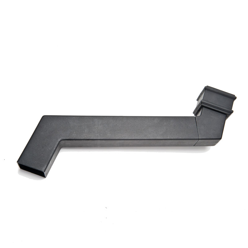 Brett Martin Cascade Rectangular 100mm x 75mm Adjust Side Offsetcast Iron Style - Black (BR8001CI)