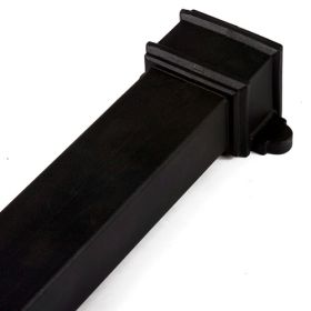 Brett Martin Cascade Rectangular 100mm x 75mm Downpipe With Lugs 1.8m Cast Iron Style - Black (BR8018LCI)