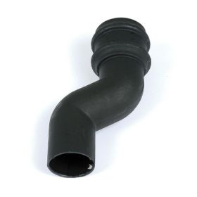 Brett Martin Cascade Round 68mm D'Pipe 75mm Offset Cast Iron Style - Black (BR275CI)