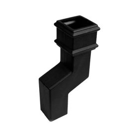Brett Martin Cascade Square 68mm Downpipe 75mm Offset Cast Iron Style - Black (BR575CI)
