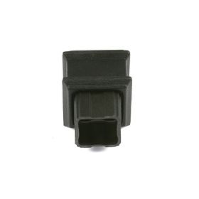 Brett Martin Cascade Square 68mm Downpipe Coupler Plain Cast Iron Style - Black (BR506CI)