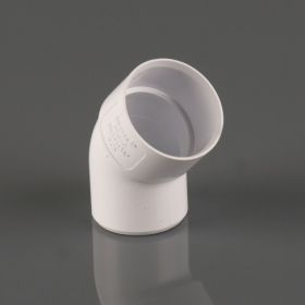 Brett Martin Mupvc Solvent Weld Waste 40mm Obtuse Spigot Bend 45° - White (W2230W)