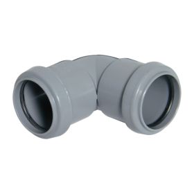 Floplast Push Fit Knuckle Bend 90° Degree 50mm - Grey (WP12G)