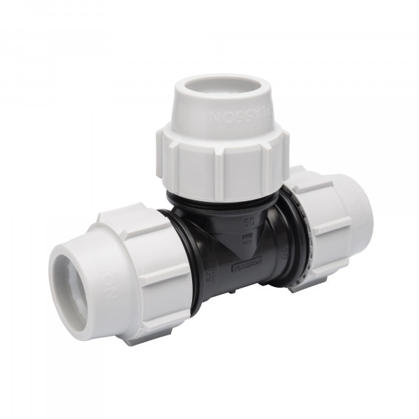 Plasson 90 Degree Equal Tee - 50mm  x 50mm  x 50mm