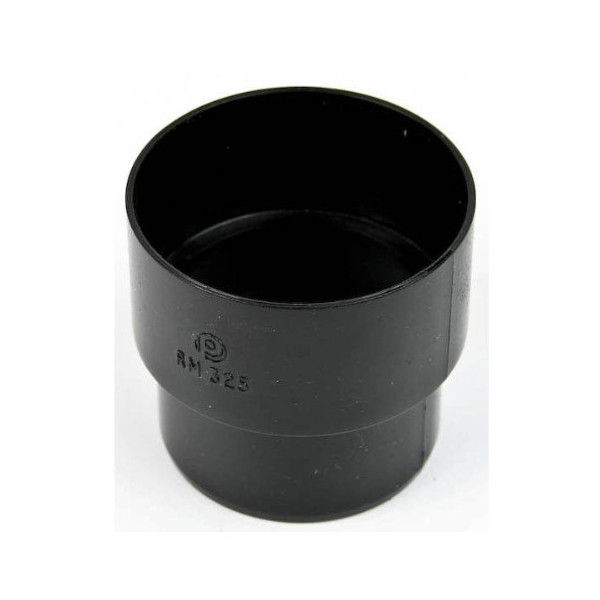 Polypipe 50mm Round Downpipe Connector - Black (RM325B)