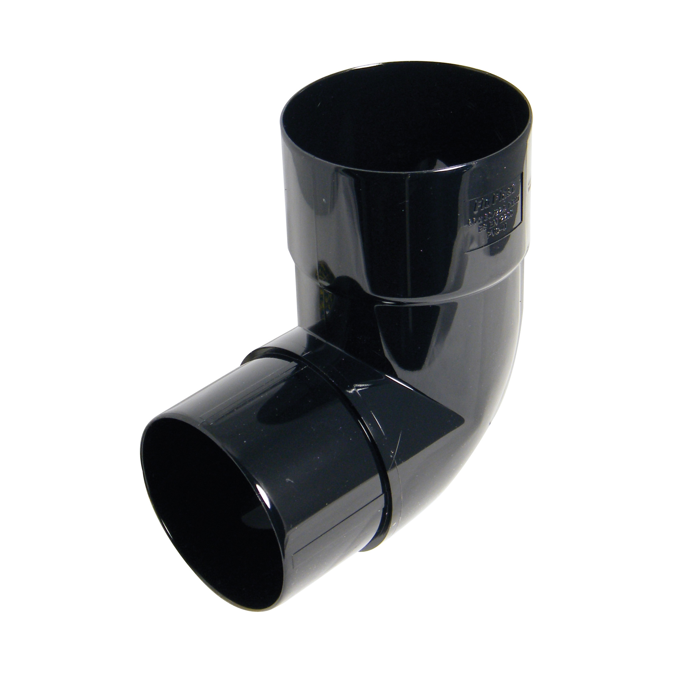 Floplast 80mm Round Downpipe 92.5 Degree Offset Bend - Black (RBH1B)