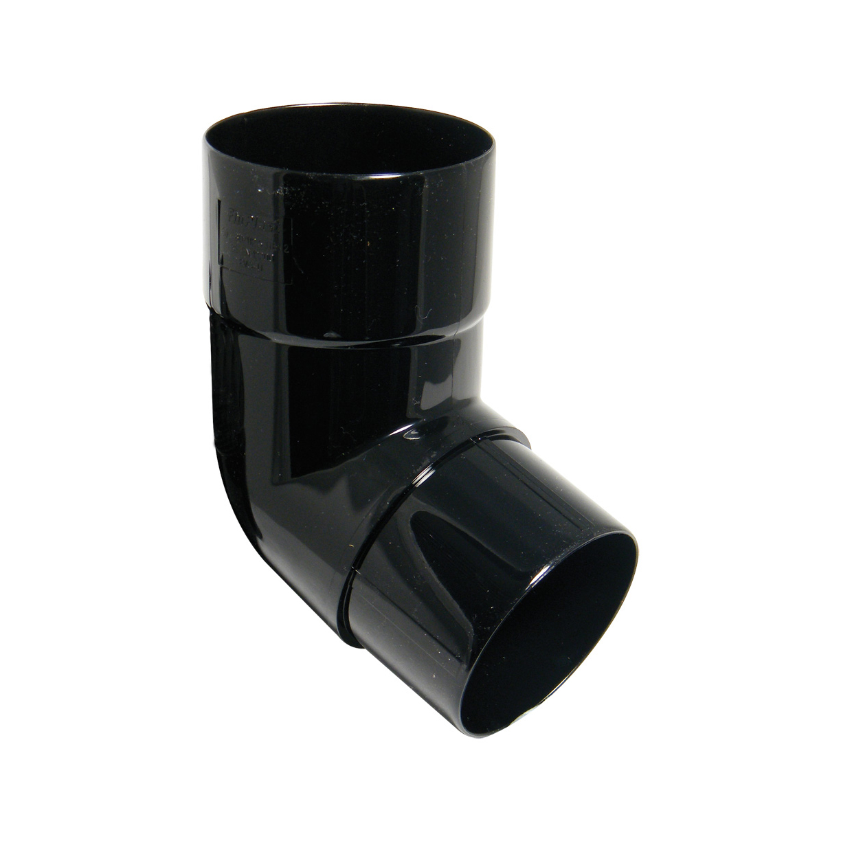 Floplast 80mm Round Downpipe 112.5 Degree Offset Bend - Black (RBH2B)