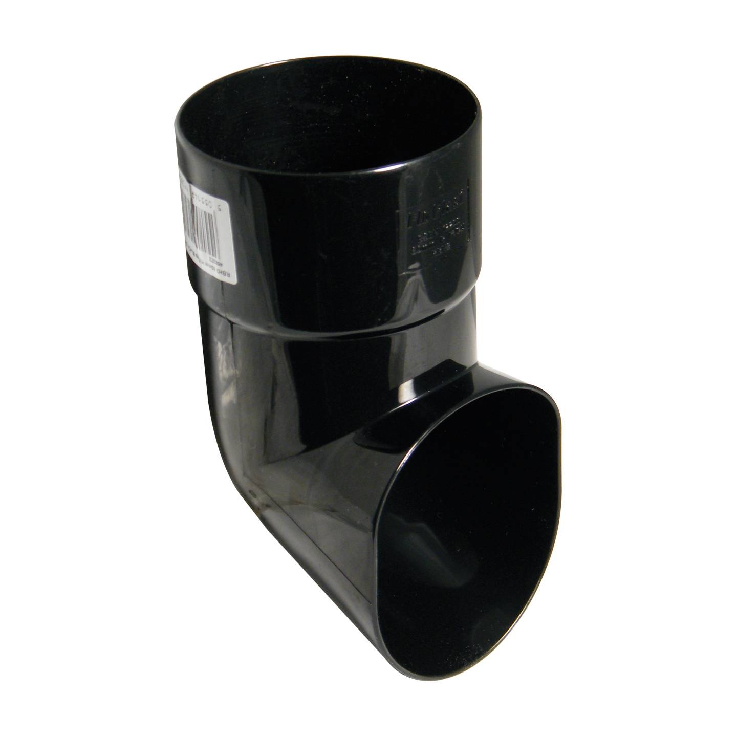 Floplast 80mm Round Downpipe Shoe - Black (RBH3B)