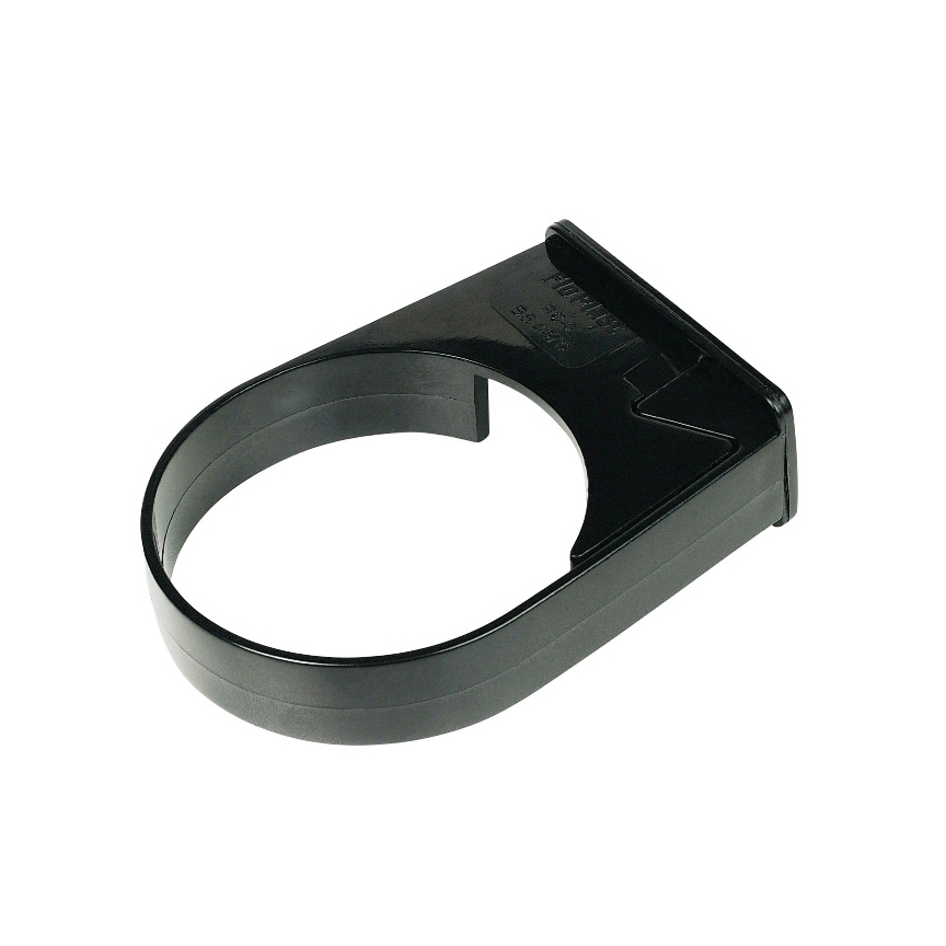 Floplast 68mm Round Downpipe Single Fix Pipe Clip - Black (RC3B)