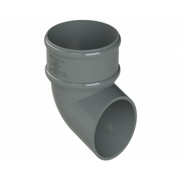 Polypipe 68mm Round Downpipe Shoe - Anthracite (RR128A)