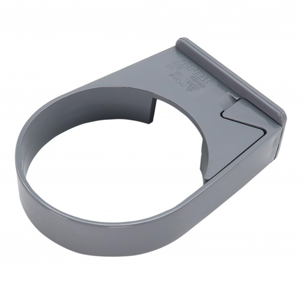 Polypipe 68mm Round Downpipe Clip Nut/Bolt & Plate - Grey (RR152G)