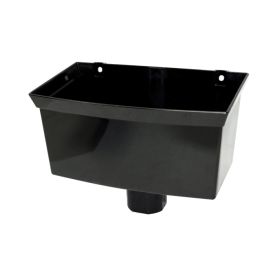 Floplast Hopper - Connects To 68mm Round & 65mm Square Downpipe - Black (RHS1B)