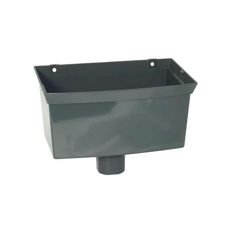 Floplast Hopper - Connects To 68mm Round & 65mm Square Downpipe - Grey (RHS1G)