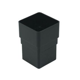 Plumin 65mm Square Downpipe Socket - Black