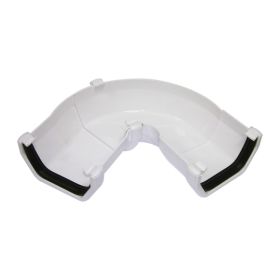 Floplast 114mm Square Gutter 50-156 Degree Adjustable Angle - White (RAS3W)