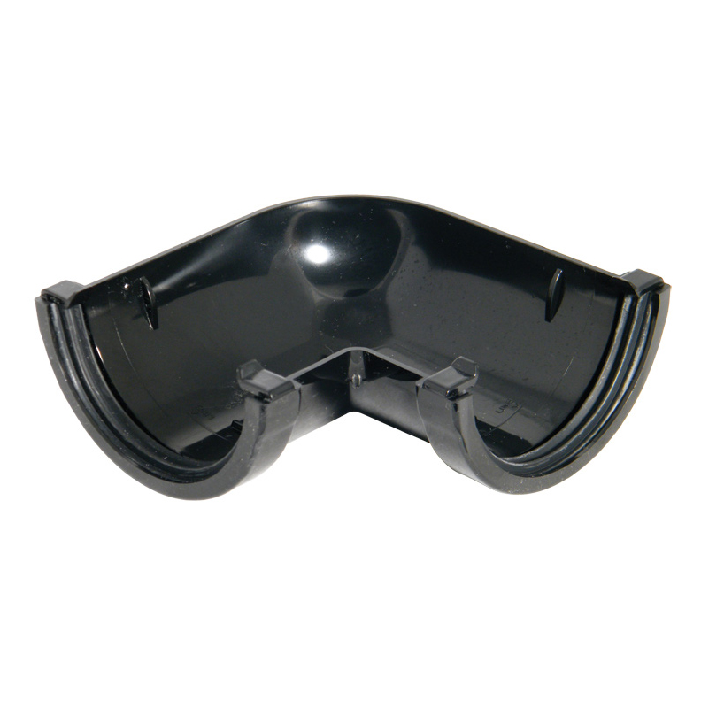 Floplast 76mm Miniflo Gutter 90 Degree Angle - Black (RAM1B)