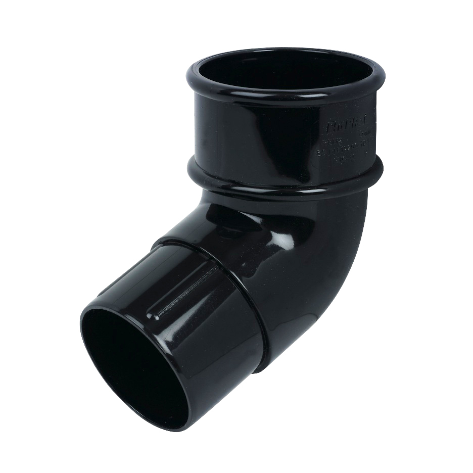 Floplast 50mm Miniflo Downpipe 112.5 Degree Offset Bend - Black (RBM2B)