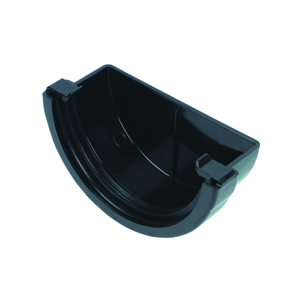Floplast 76mm Miniflo Gutter Stopend - Black (REM1B)