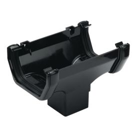 Plumin 114mm Square Running Outlet - Black