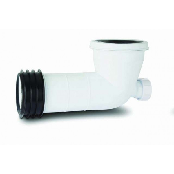 Polypipe Kwickfit 90DEG Connector 4in/110mm - White (SK49)