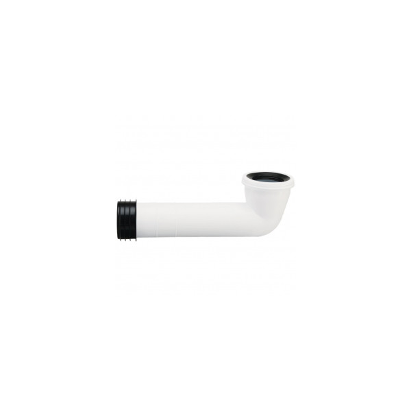 Polypipe Kwickfit Long 90DEG 's' 4in/110mm - White (SK50)