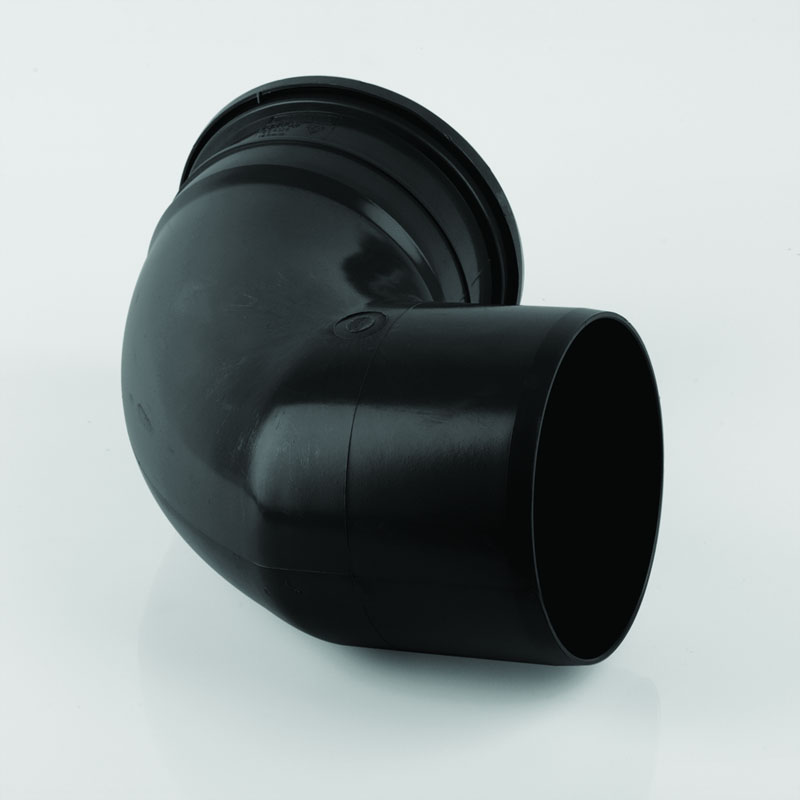 Brett Martin Soil 160mm 92.5 Deg S/sckt Bend - Black (BR608B)