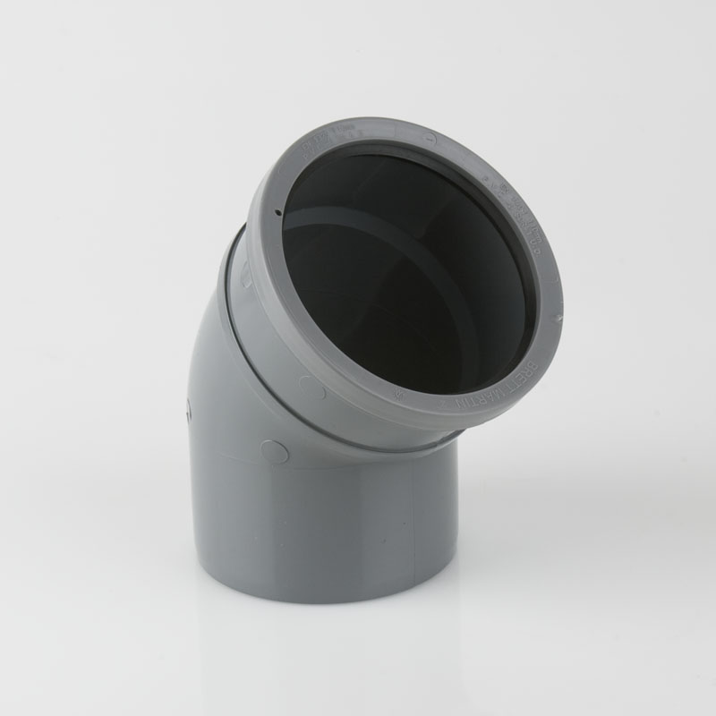 Brett Martin Soil 160mm Top Offset Bend 112.5 - Grey (BR630G)