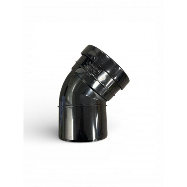 Plumin 6" Push-Fit Soil S/S 45° Bend - Black
