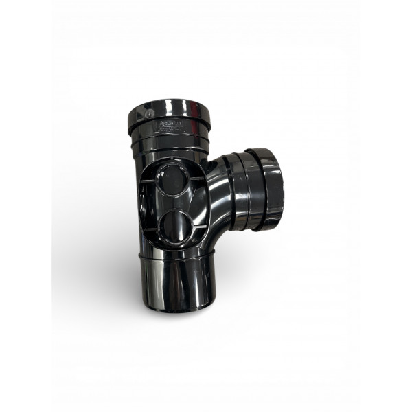 Plumin 6" Push-Fit Soil D/S 90° Branch - Black