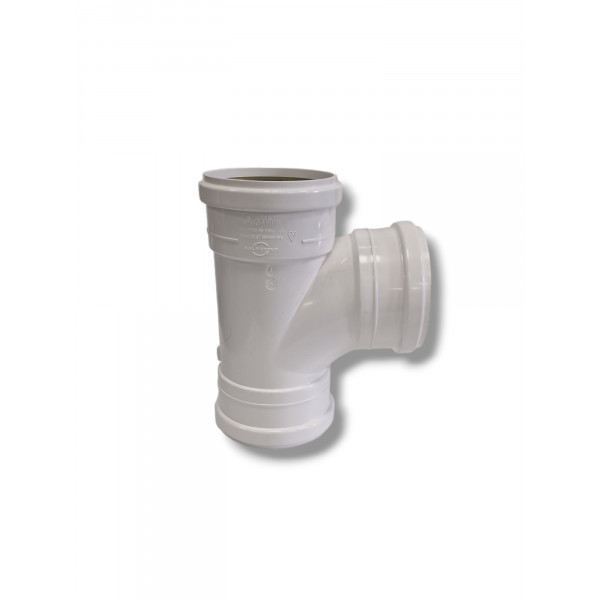 Plumin 4" Soil Triple-Socket 90° Branch - White