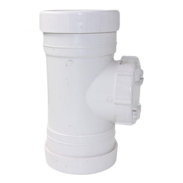 Plumin 4" Soil Single-Socket Access Pipe - White
