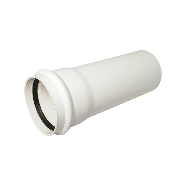 Plumin Single-Socket Soil Pipe - 4m - White